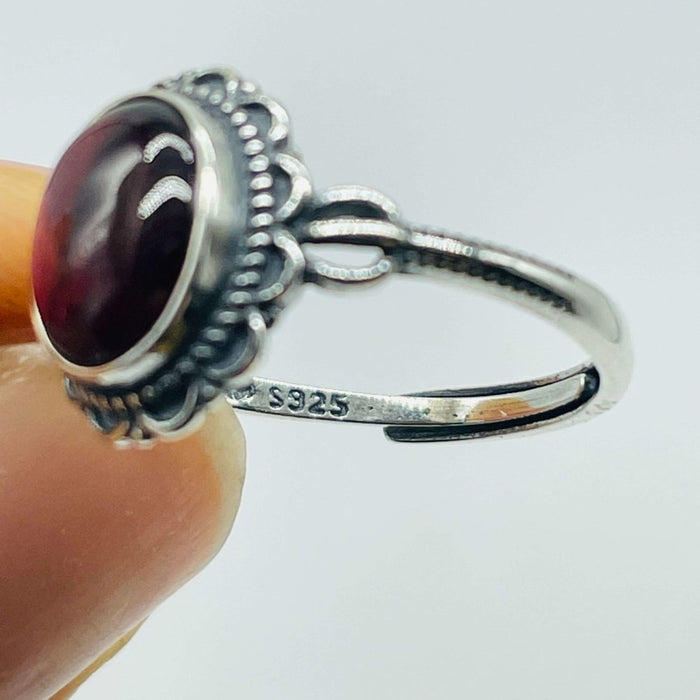 High Quality S925 Garnet Ring Wholesale