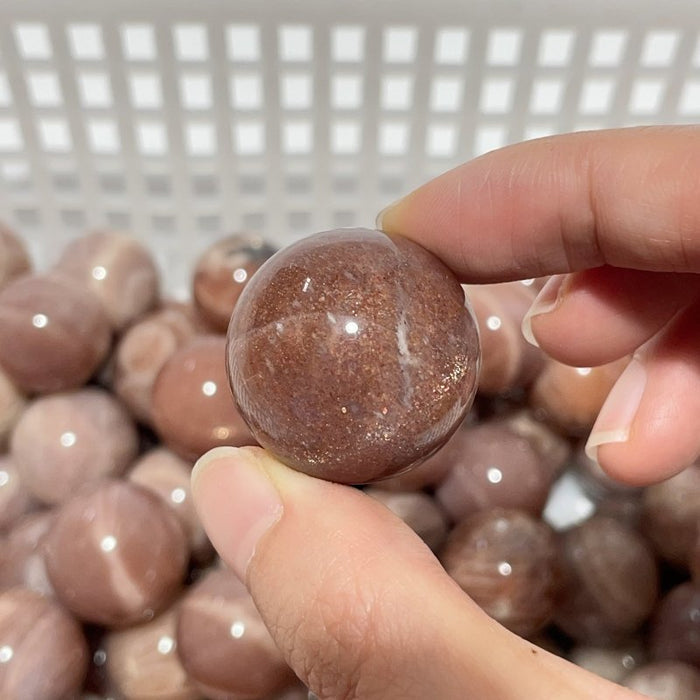 0.8-1.1in Beautiful Spark Sunstone Spheres Wholesale