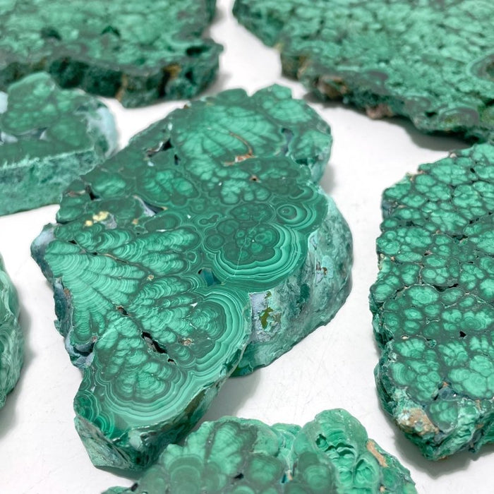 11 Pieces High Quality Beautiful Malachite Slab