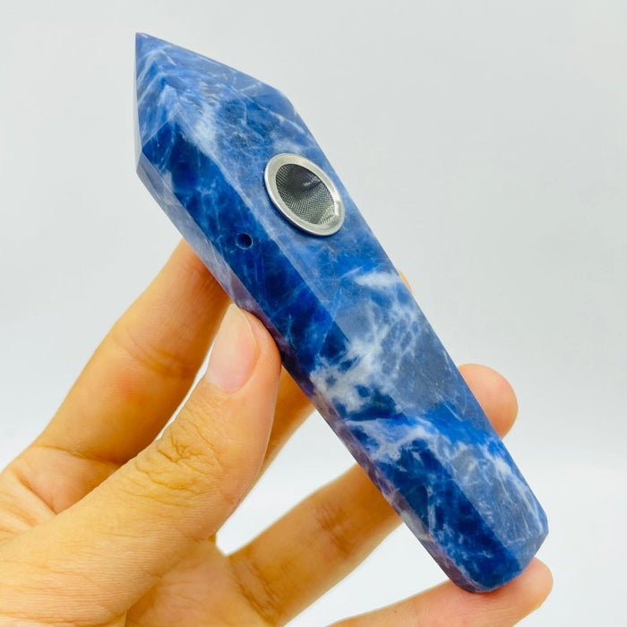 11 Types Side Hole Crystal Pipes Sodalite Apatite Rose Quartz Wholesale