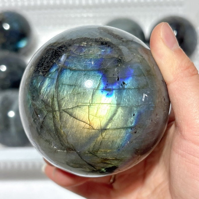 12 Pieces High Quality Labradorite Spheres
