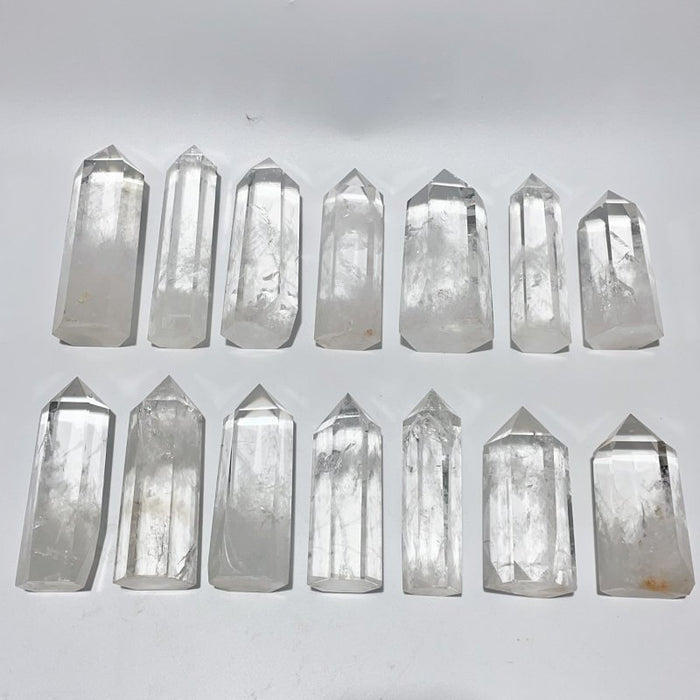 14 Pieces Fat Clear Quartz Tower Points Crystal