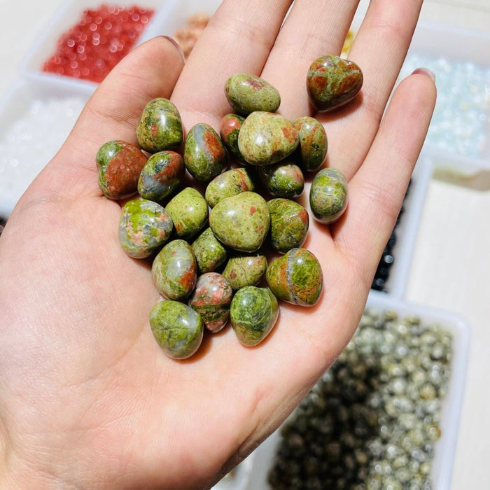 12Types Mini Heart Wholesale Unakite&Obsidian Ocean Jasper