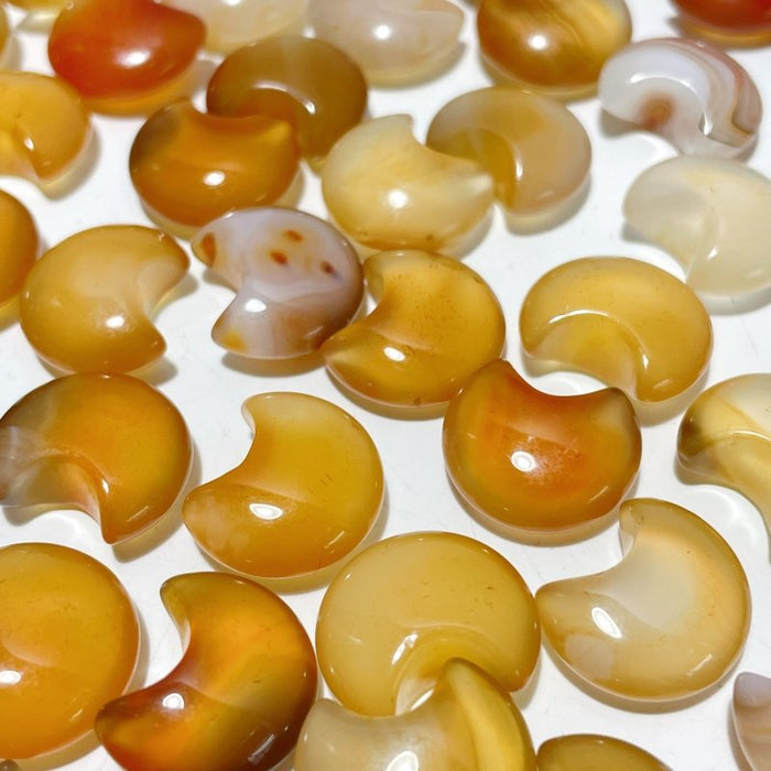 1.5cm Carnelian Mini Moon Diy Crystals Wholesale