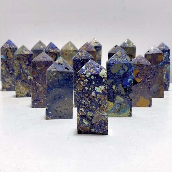 17 Pieces Unique Azurite Tower