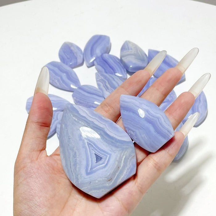 19 Pieces Blue Lace Agate Arrow Head Shape