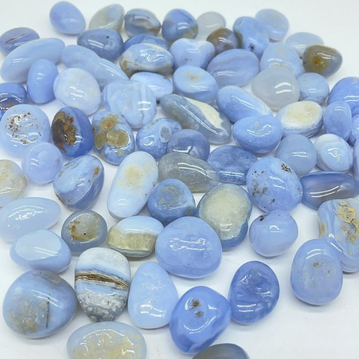 Blue Chalcedony Tumbled Gravel Wholesale