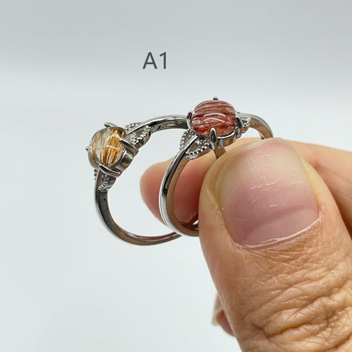 2 Style Beautiful Rutile Ring Crystal Wholesale