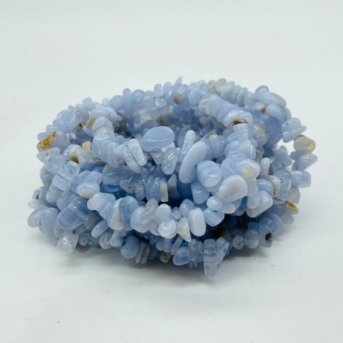 2 Types Chip Bracelet Wholesale Blue Lace Agate Translucent Clear Apatite