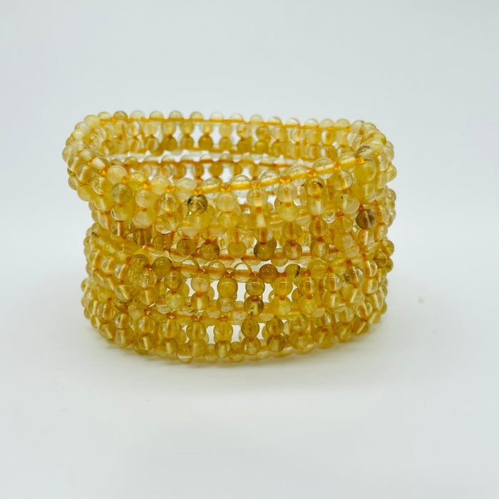 Handwoven Beads Crystal Bracelet Wholesale Rutile Purple Garnet