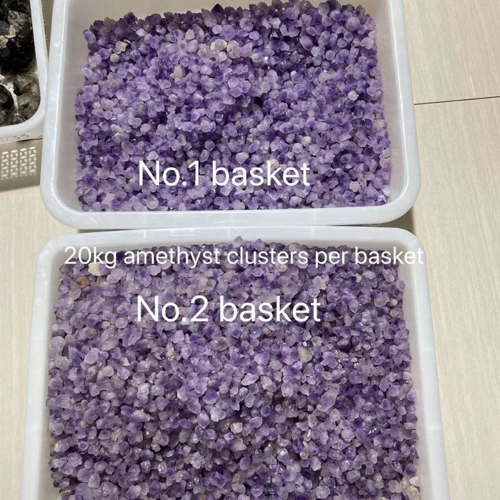 20kg(44lbs) Amethyst Cluster Basket Crystal Wholesale