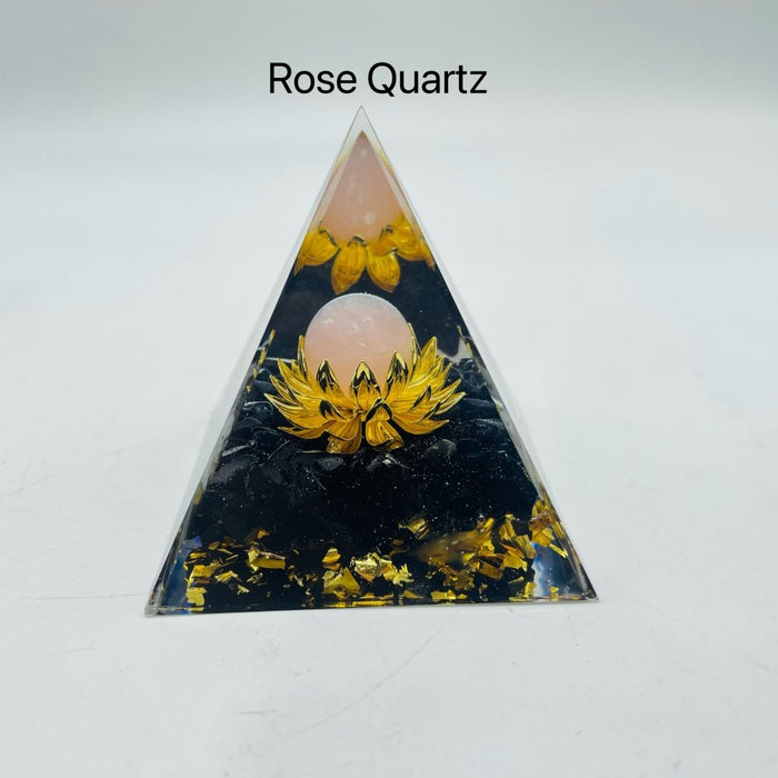 Clear Quartz Obsidian Orgone Pyramid Wholesale