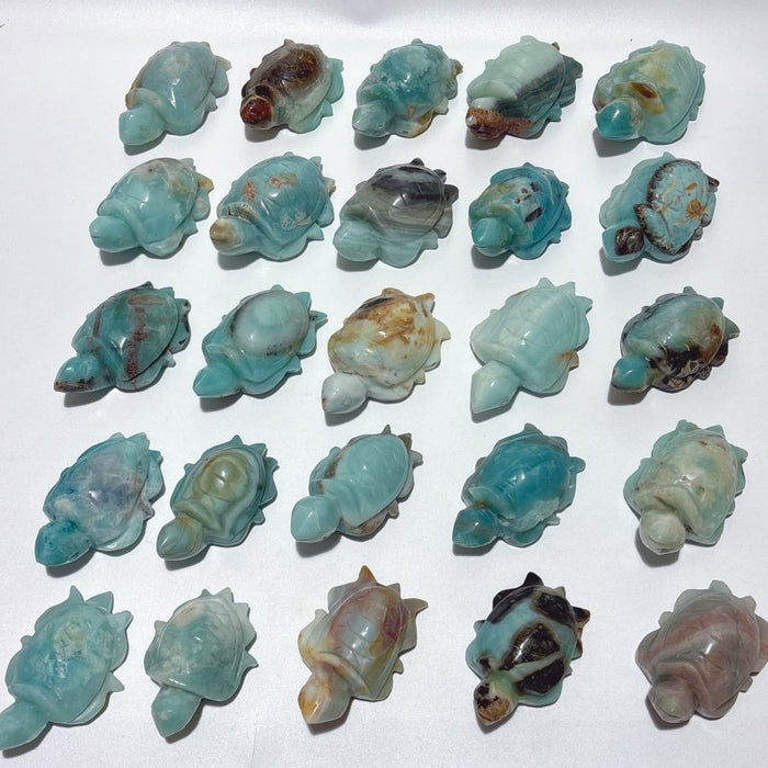 25 Pieces Caribbean Calcite Sea Turtle Carving