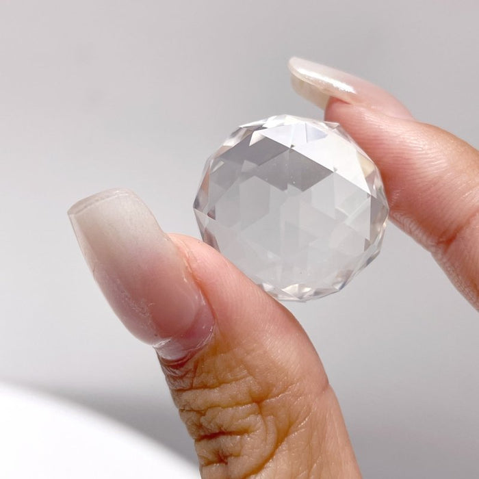 2cm/0.78In Clear Quartz Facet Cut Flash Sphere Wholesale