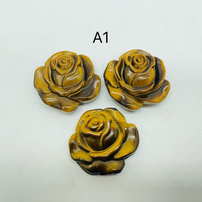 2Types Tiger Eye Flower Carving Wholesale