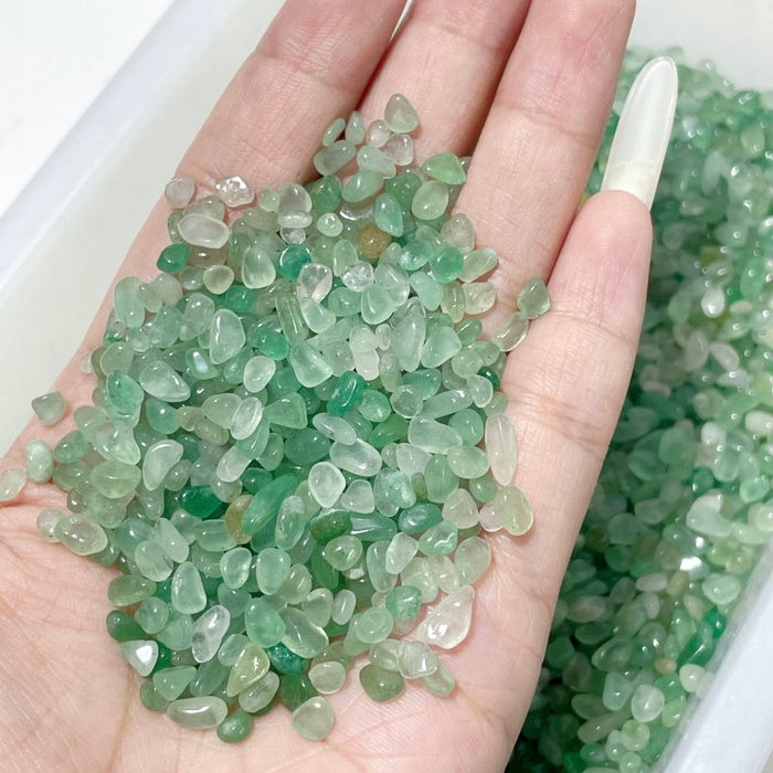 3-5mm Green Aventurine Chips Gravel Wholesale