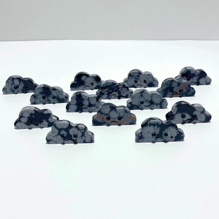 3 Expressions Mixed Snowflake Obsidian Clouds Carving Wholesale