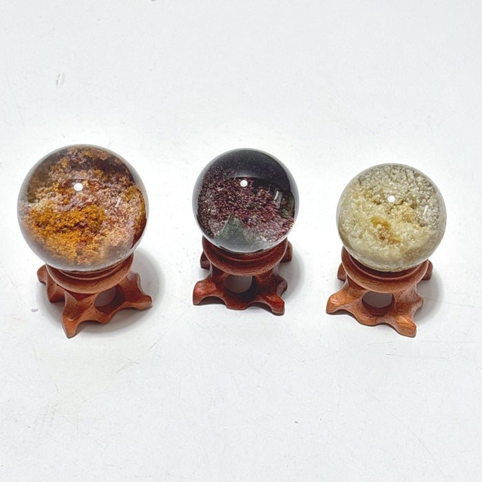 3 Pieces High Quality Garden Quartz Sphere
