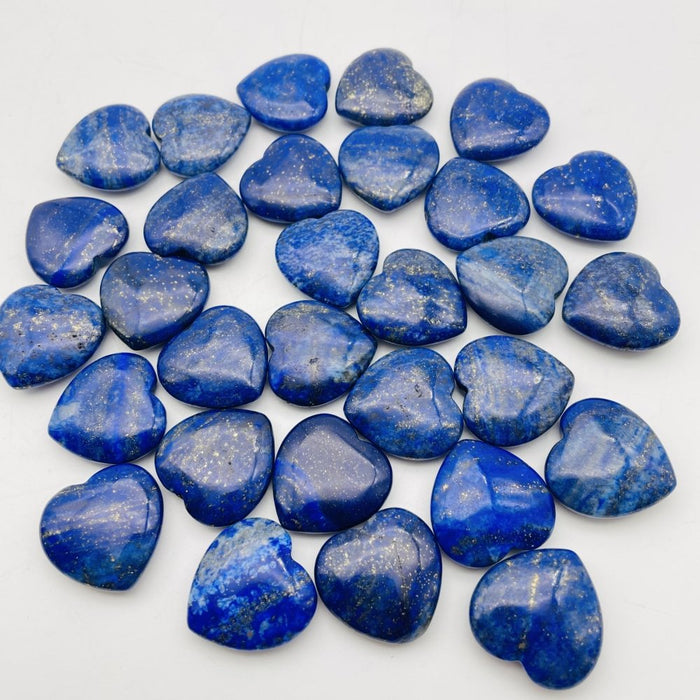 3 Types Crystal Heart Wholesale Lapis lazuli Amethyst Crazy Agate Heart