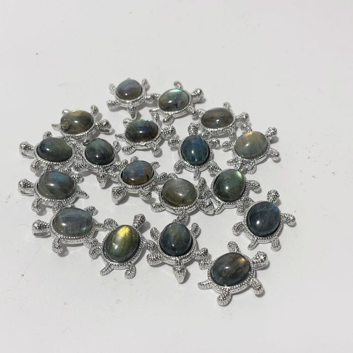 4 Types Cute Turtle Pendant Wholesale Larimar Labradorite