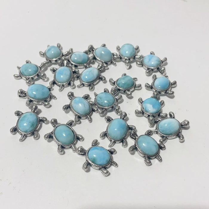 4 Types Cute Turtle Pendant Wholesale Larimar Labradorite