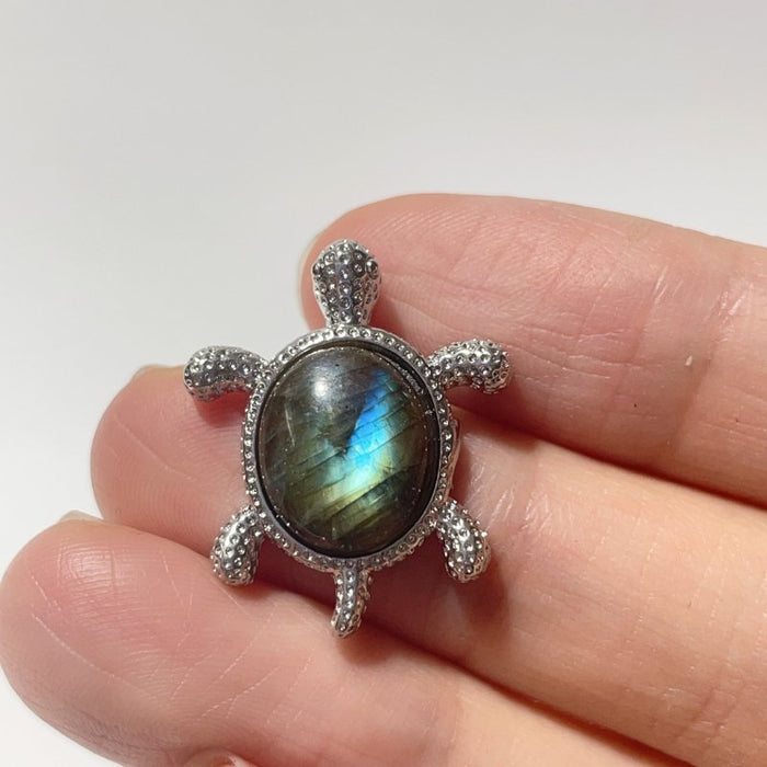 4 Types Cute Turtle Pendant Wholesale Larimar Labradorite