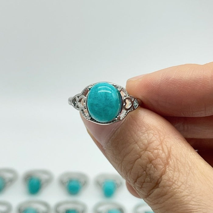 31 Pieces Beautiful Deep Blue Amazonite Ring