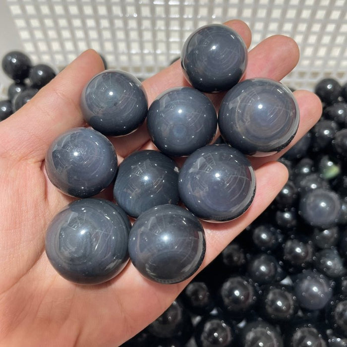 318 Pieces Rainbow Cat Eye Obsidian Spheres