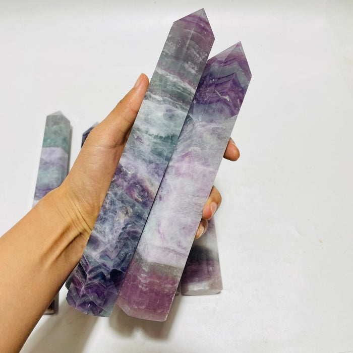 7 Pieces Large Tall Fluorite Tower