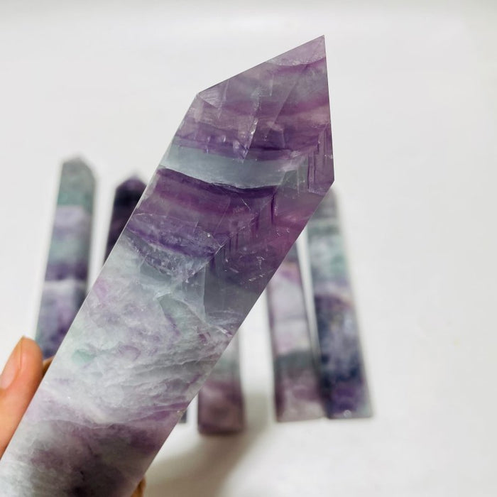 7 Pieces Large Tall Fluorite Tower