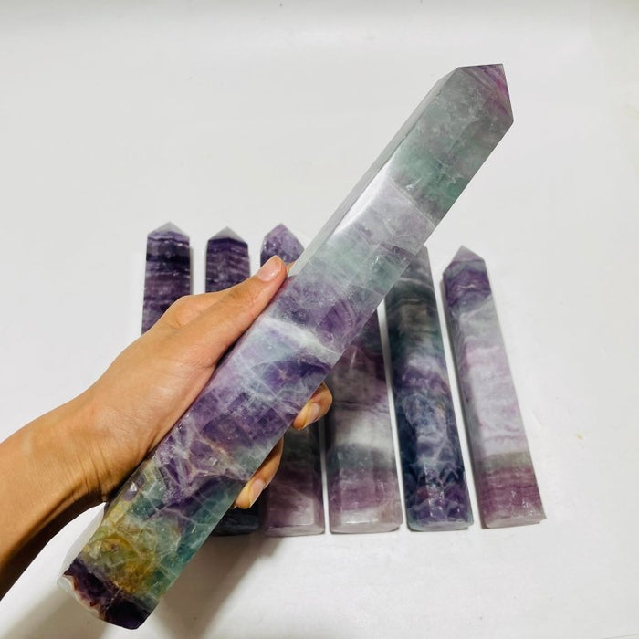 7 Pieces Large Tall Fluorite Tower