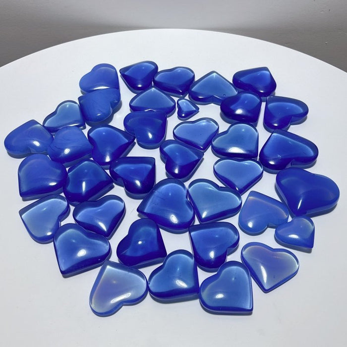 37 Pieces Blue Opalite Heart
