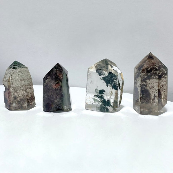 4 Pieces High Quality Garden Quartz Clear Tower Points