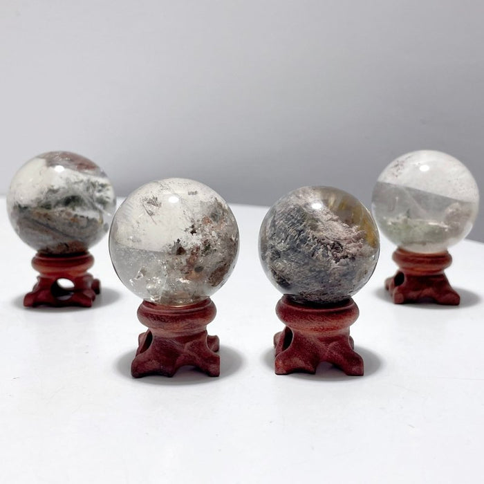 4 Pieces Unique Garden Quartz Sphere