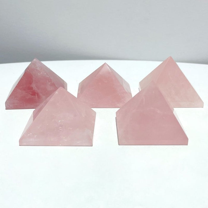 4.5cm(1.7in) Rose Quartz Pyramid Carving Wholesale