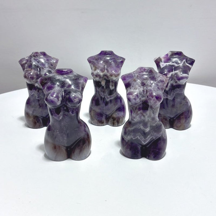 4.7in Large Chevron Amethyst Goddess Carving Wholesale