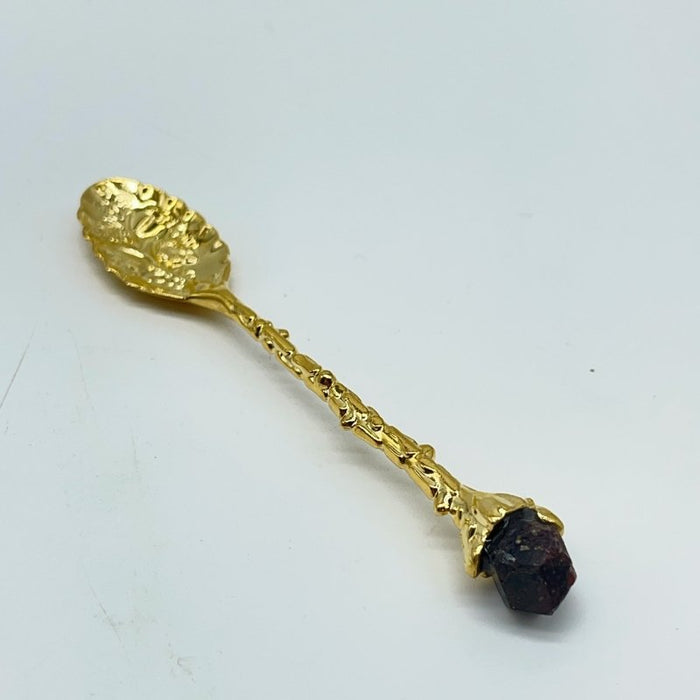 5 Colors Coffee Spoon With Garnet Raw Stone Wholesale
