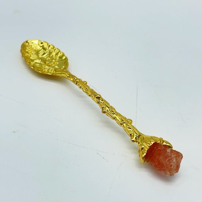 5 Colors Coffee Spoon With Sunstone Raw Stone Wholesale