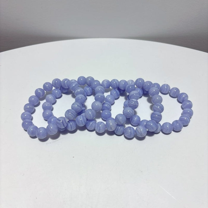 5 Pieces High Grade Blue Lace Agate Bracelet