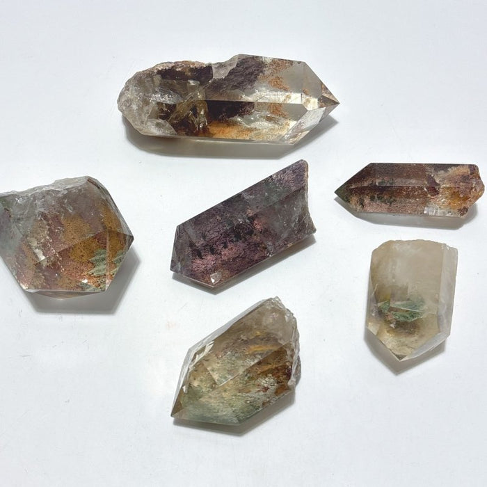 6 Pieces Beautiful Garden Quartz Points Raw Bottom