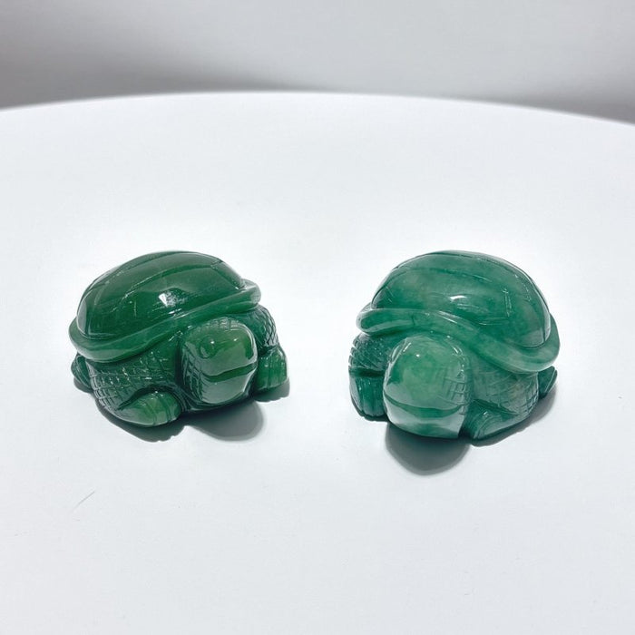 6 Pieces Green Aventurine Sea Animals Carving