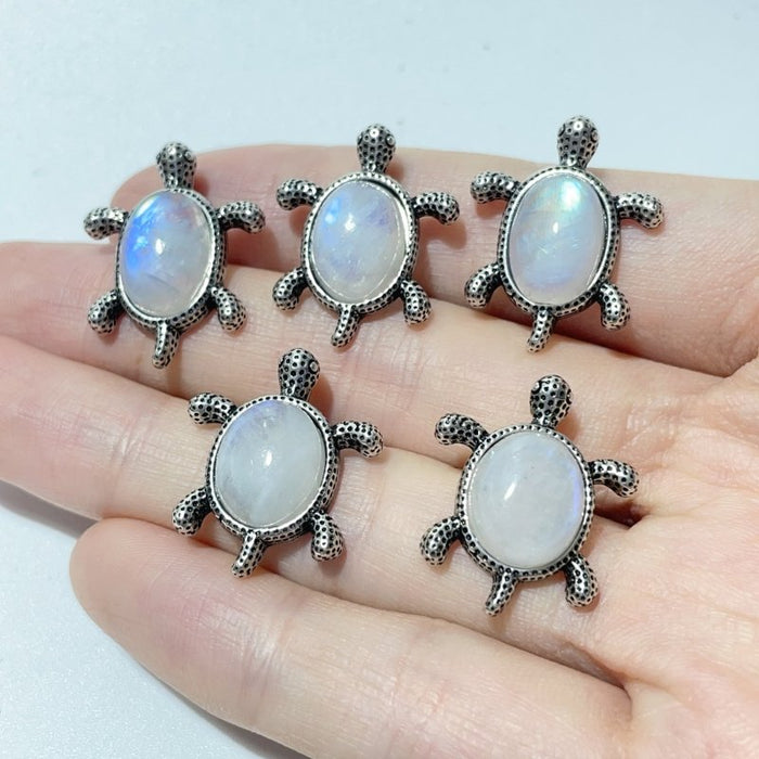 6 Types Cute Turtle Pendant Wholesale Moonstone Amethyst
