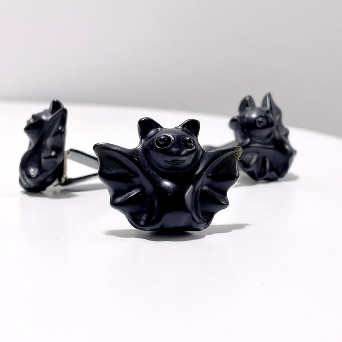 6 Types Halloween Bat Crystal Car Air Vent Clips Wholesale Car Accessories Obsidian Garnet