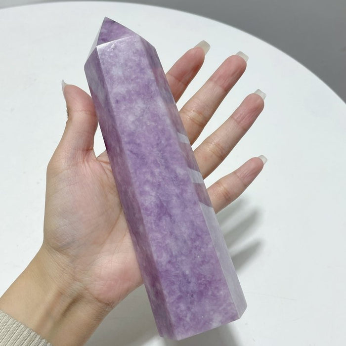 6.5-9.4in 6 Pieces Large Lepidolite Tower