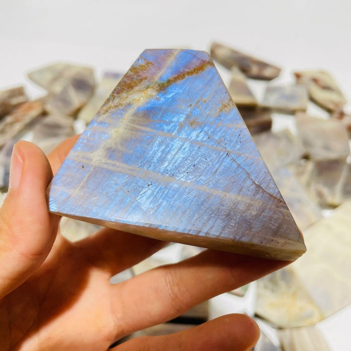 66 Pieces High Quality Blue Moonstone Mixed Sunstone Free Form