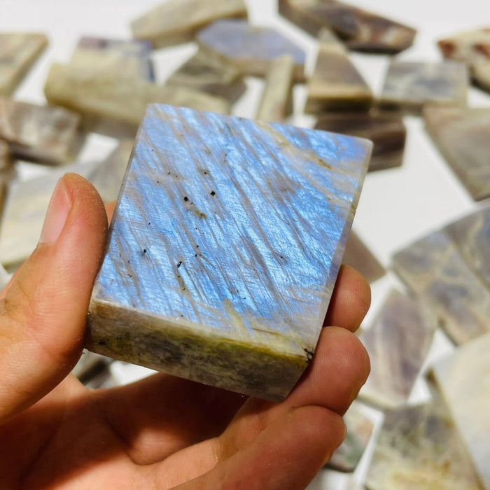 66 Pieces High Quality Blue Moonstone Mixed Sunstone Free Form