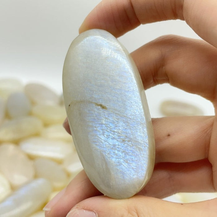 67 Pieces High Quality Small Blue Moonstone Palm