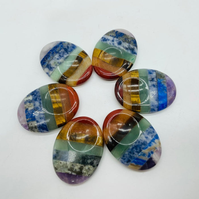 7 Chakra Thumb Stone Worry Stone Wholesale