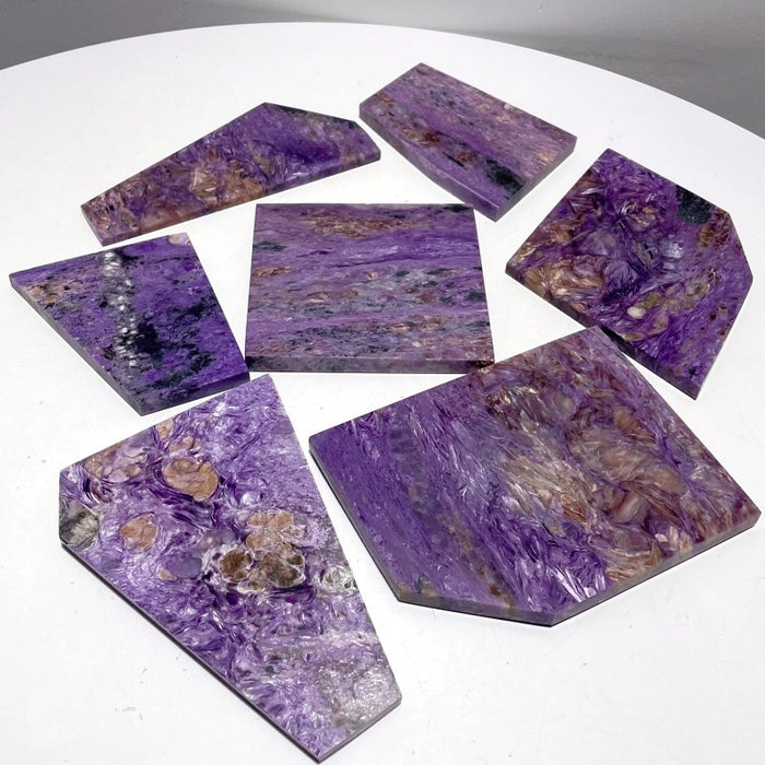 7 Pieces Beautiful High Quality Charoite Slab