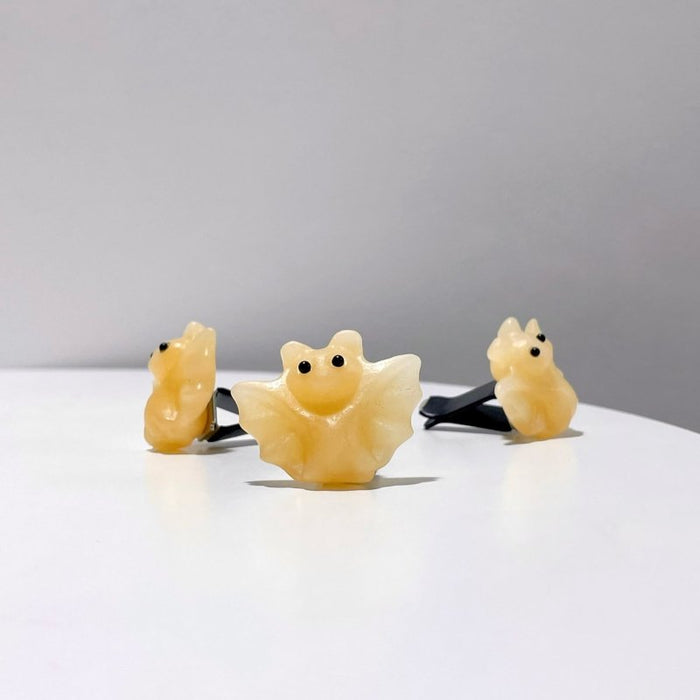 7 Types Halloween Bat Crystal Car Air Vent Clips Wholesale Car Accessories Yellow Calcite Strawberry Quartz